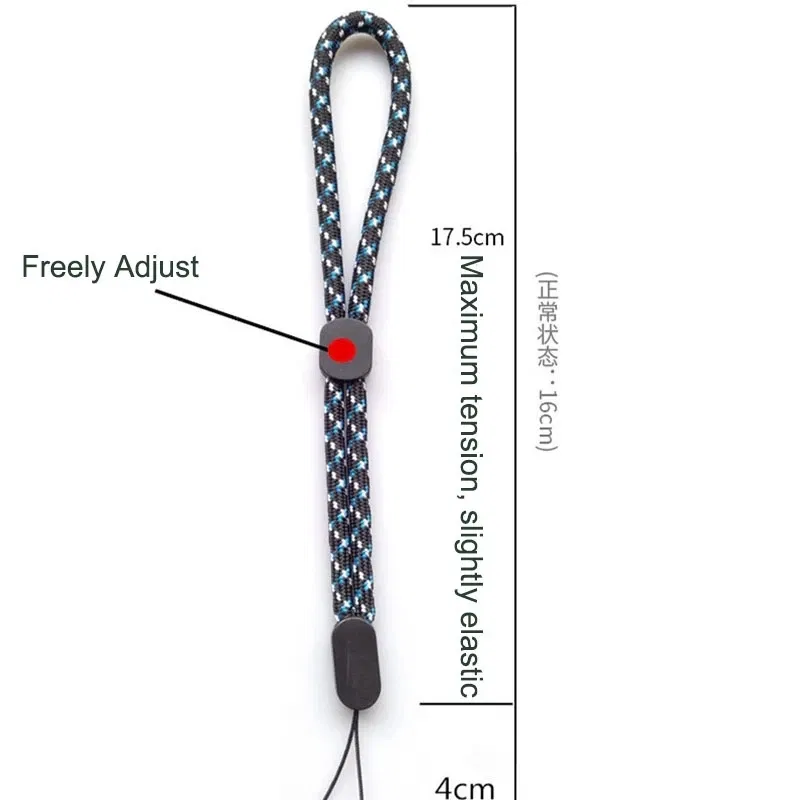 Color: Blue / Green - Adjustable Hand Wrist Lanyard Strap String for Mobile Phone Keys Keychains USB Flash Drives U Disk Camera Anti-lost Lanyard