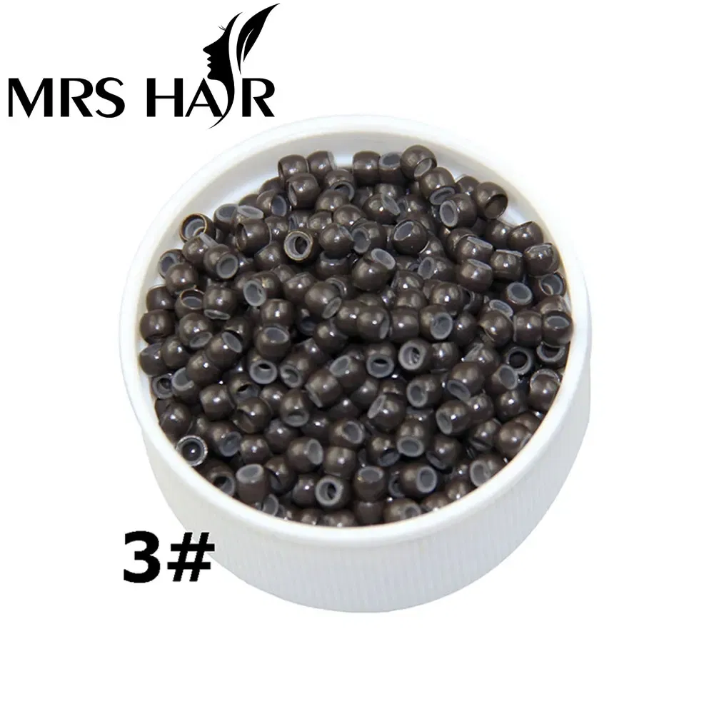 Color: WHITE - 500pcs Silicone Hair Beads Nano Ring Micro Beads Fashion Salon Hairstylist Dreadlock Hair Extension Tools 8 Colors