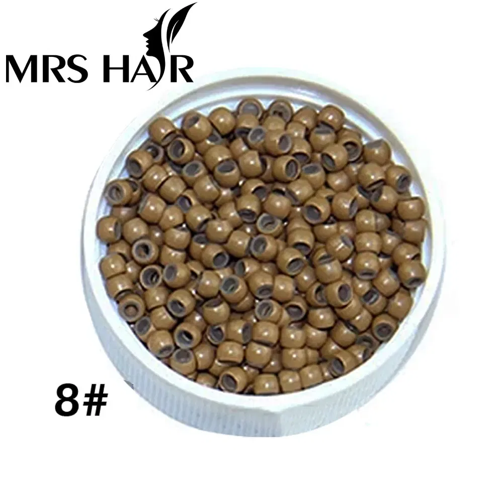 Color: WHITE - 500pcs Silicone Hair Beads Nano Ring Micro Beads Fashion Salon Hairstylist Dreadlock Hair Extension Tools 8 Colors