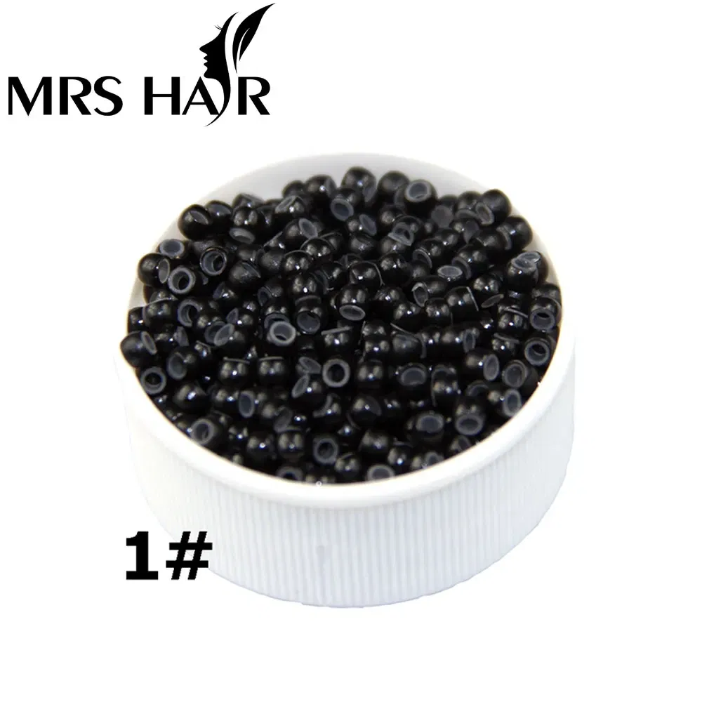 Color: WHITE - 500pcs Silicone Hair Beads Nano Ring Micro Beads Fashion Salon Hairstylist Dreadlock Hair Extension Tools 8 Colors
