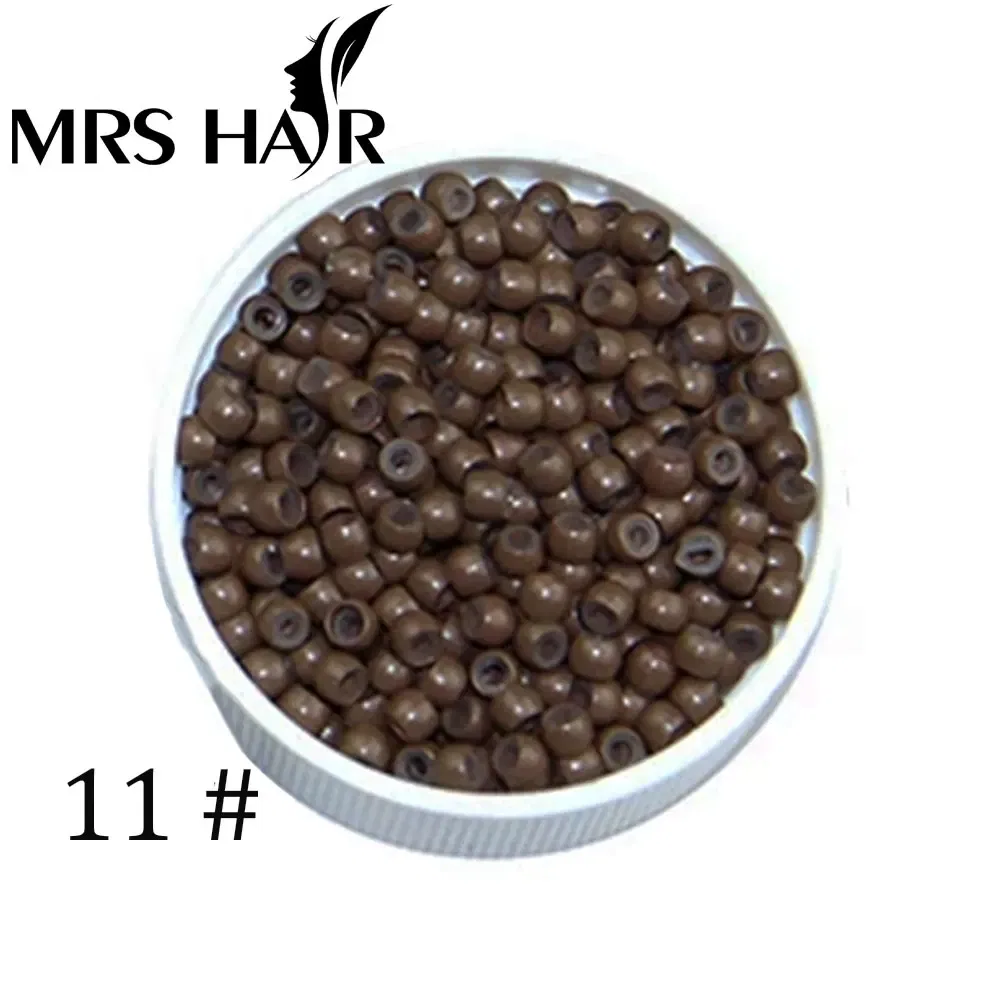 Color: WHITE - 500pcs Silicone Hair Beads Nano Ring Micro Beads Fashion Salon Hairstylist Dreadlock Hair Extension Tools 8 Colors