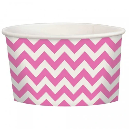 Chevron 9.5oz/280ml Treat Cups New Pink - Pack of 20