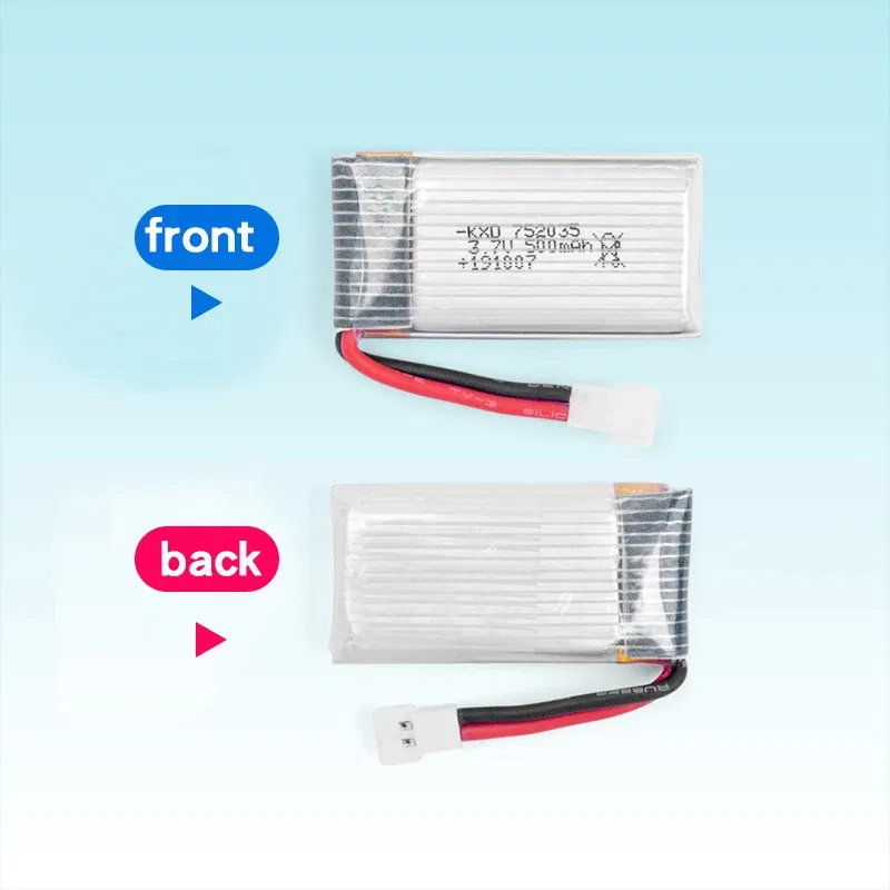 Color: black - Suitable For Remote Control Aircraft 3.7V 500mAh 300mAh 250mAh 160mAh RC Aircraft Rechargeable Liion Battery