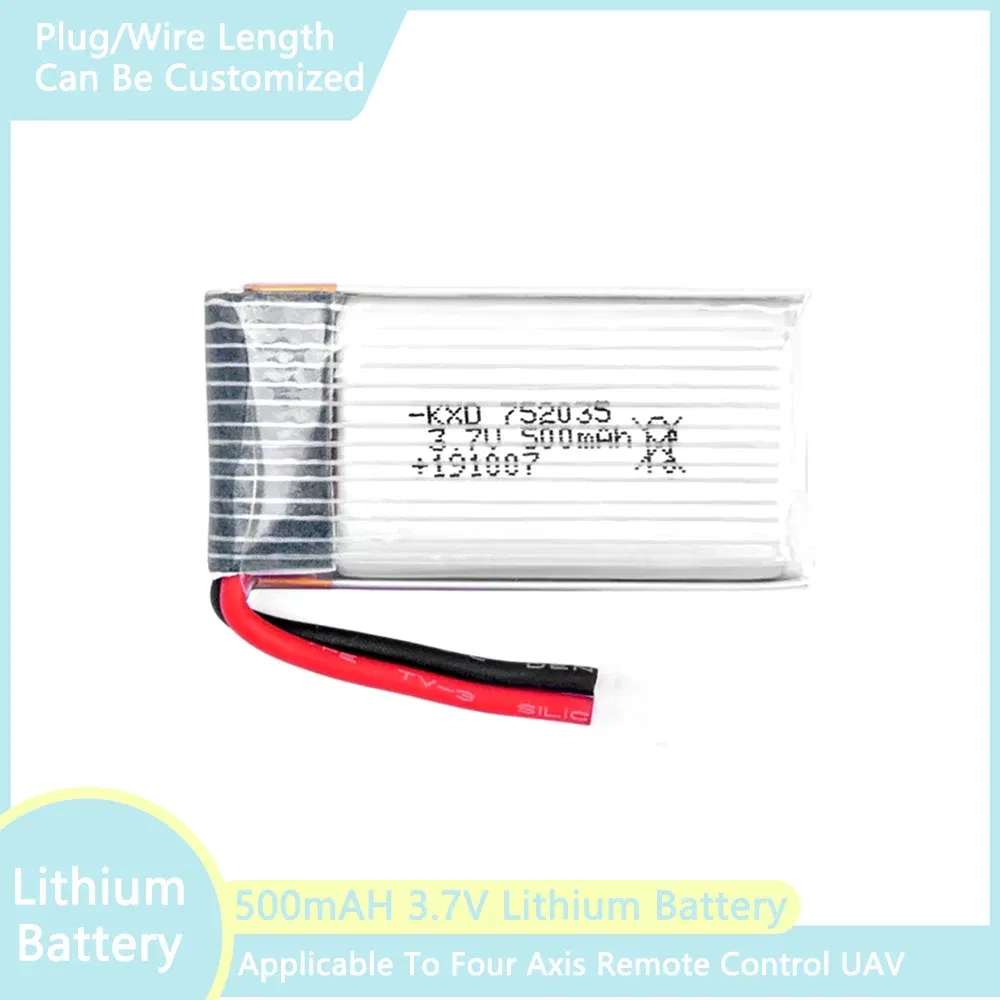 Color: black - Suitable For Remote Control Aircraft 3.7V 500mAh 300mAh 250mAh 160mAh RC Aircraft Rechargeable Liion Battery
