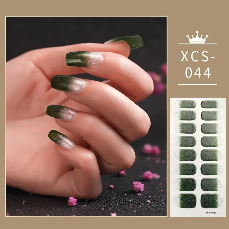 Color: Blueviolet - Rose Red Shiny Twinkle Full Cover Nail Stickers Sticker For Nails Self Adhesive Nail Sticker Fashion Nail Stickers Beauty