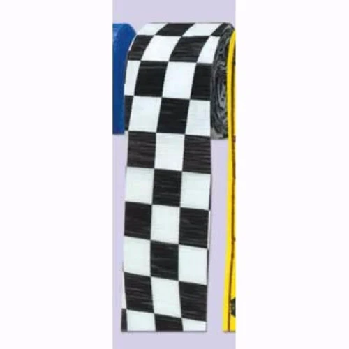 Crepe Streamer Checkered Black & White