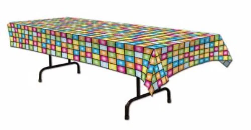 Tablecover Disco Squares Plastic