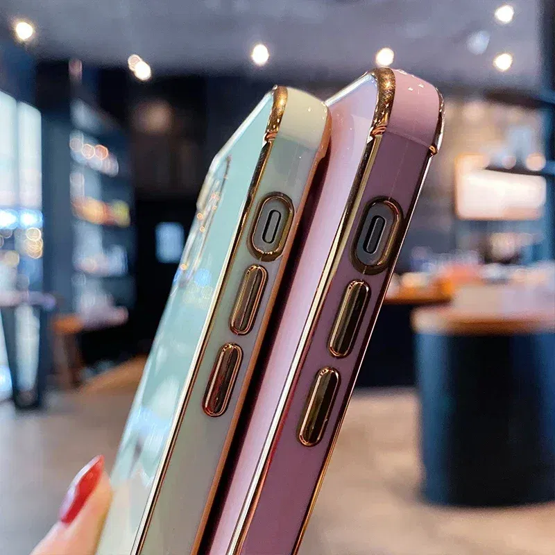 Color: Blue, Compatible-Phone Models: For iPhone 7 Plus, Ships From: CN - Electroplating Side Love Heart Phone Case For IPhone 16 15 14 13 12 11 Pro Max XR 8 Plus SE2/SE3 Shockproof Back Cover