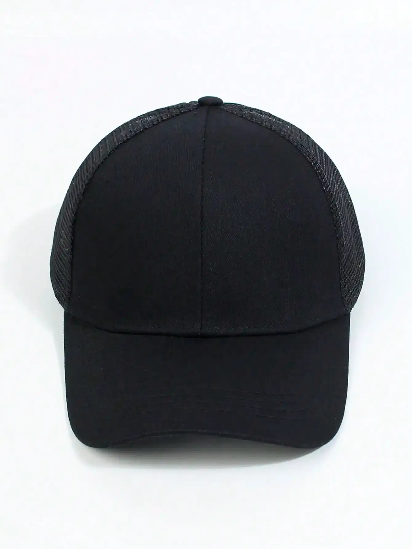 Color: Black, Size: XS - High Quanlity Women Baseball Cap Women cap Adjustable Ponytail hat Pony Female Cap