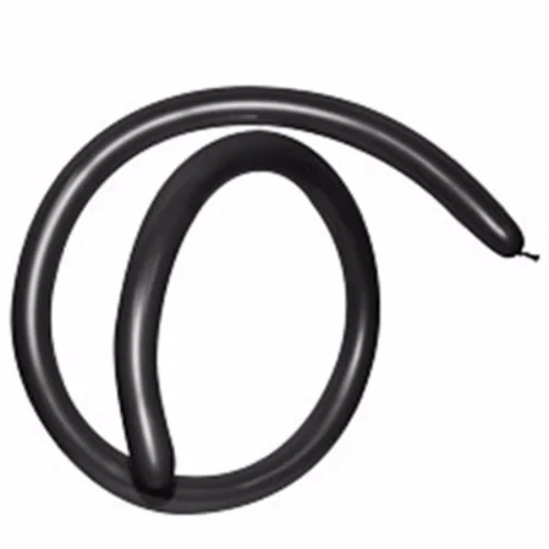 160QT Fashion Black Modelling Latex Balloons - Pack of 50