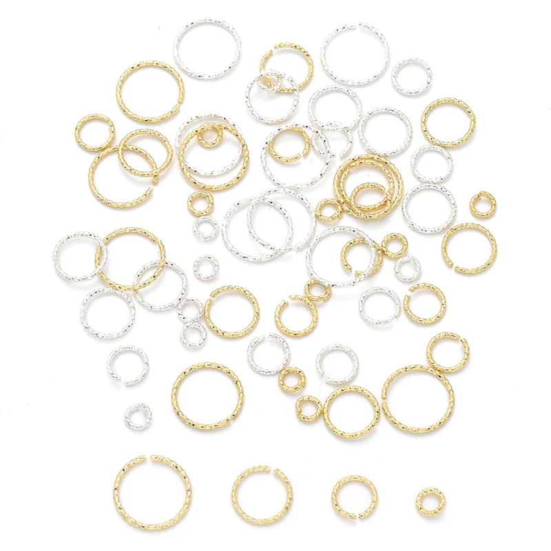 Color: black - 20Pcs 4/6/8/10mm Silver/14K Gold Plated Brass Jump Rings Open Loops for Earring Bracelet Necklace DIY Jewelry Making Findings