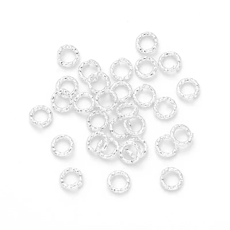 Color: black - 20Pcs 4/6/8/10mm Silver/14K Gold Plated Brass Jump Rings Open Loops for Earring Bracelet Necklace DIY Jewelry Making Findings