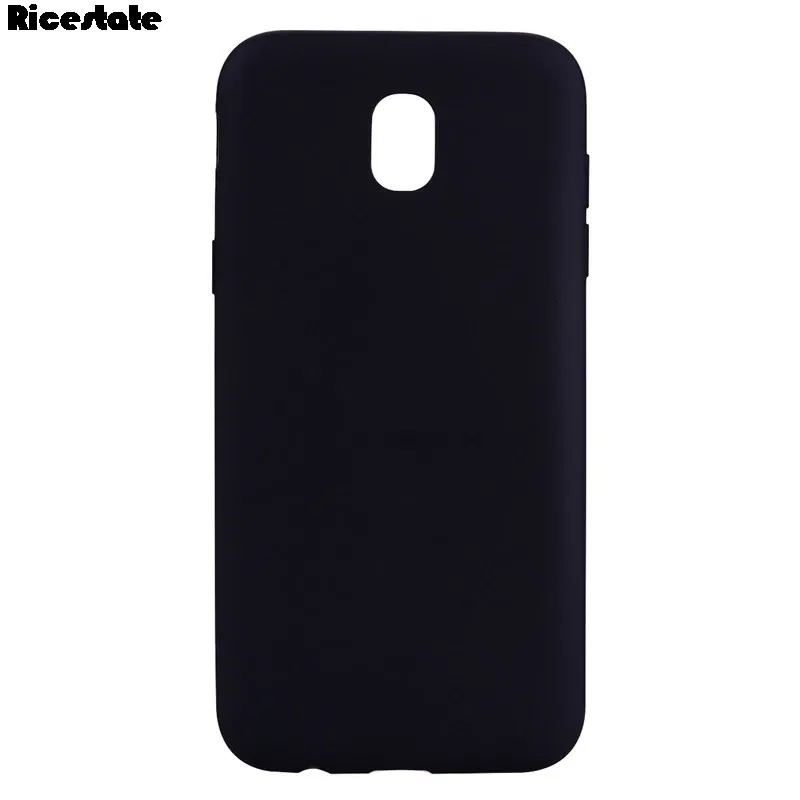 Color: black, Material: PU - Solid color Case For Samsung Galaxy J5 J530 J3 J330 J7 2017 J730 J4 J6 Plus J8 2018 European version Matte Silicone soft case