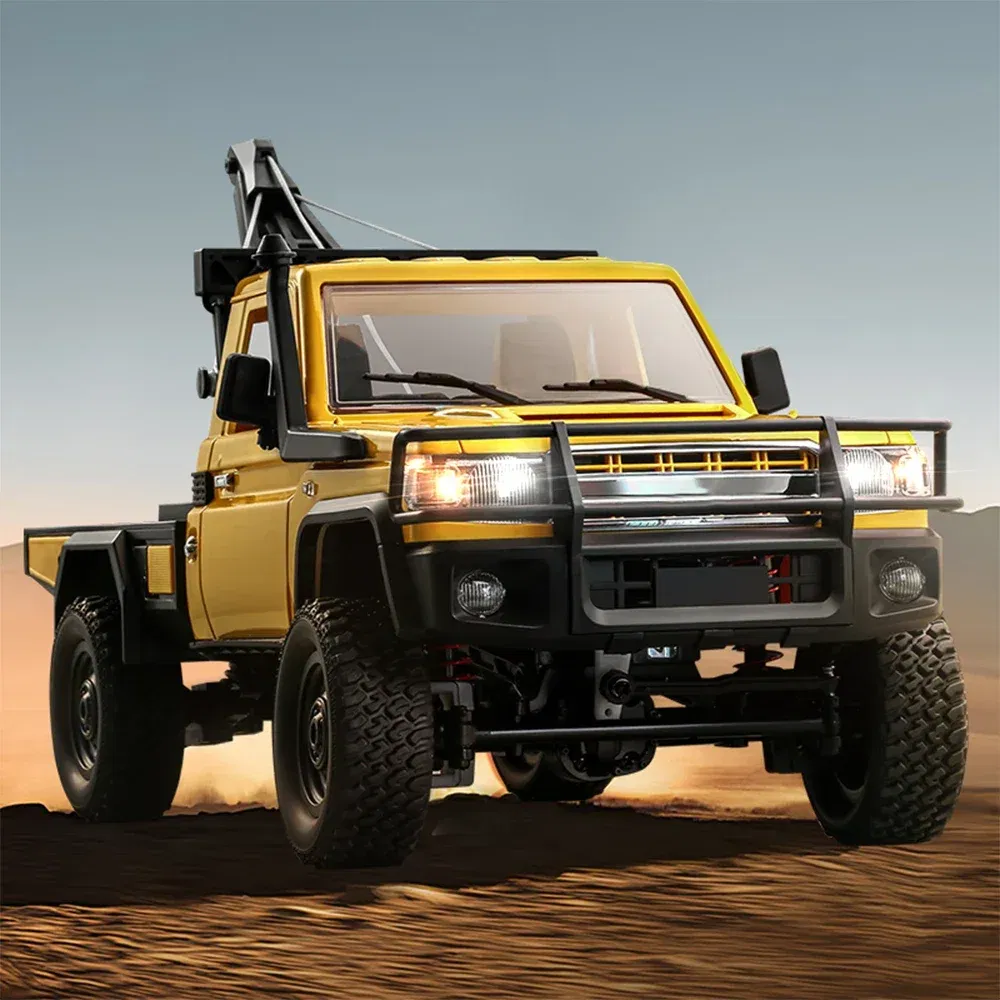 Color: black - MN82T RC Crawler 1/12 2.4G 4WD Remote Control Off-road Pickup Simulation Crane Vehicle Electric Climbing Car Model Toys for Kids