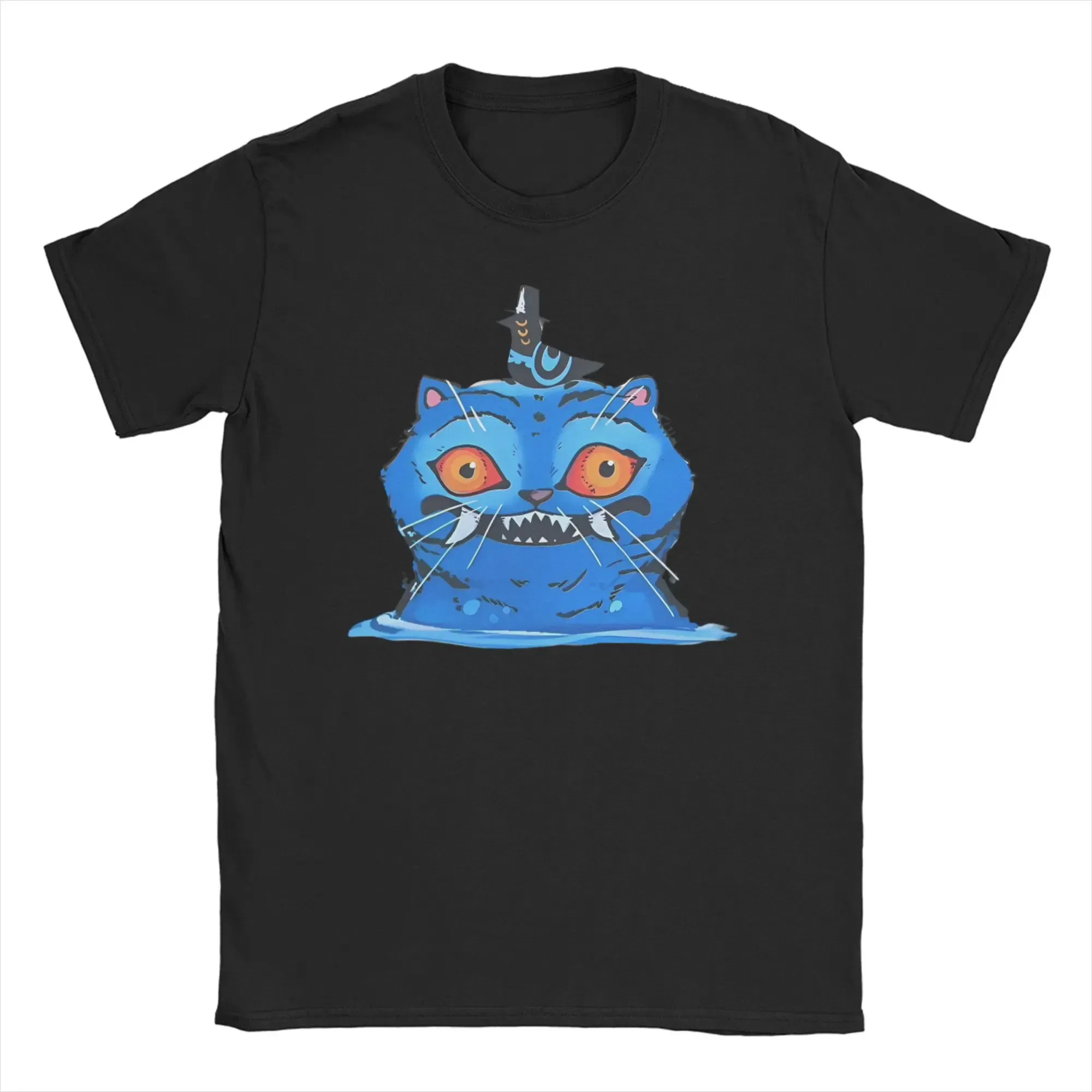 Color: Burgundy, Size: M - Derpy Tiger Cat T Shirt Men Women's Cotton Unique T-Shirt Round Collar Huntrix Kpop Demon Hunters Tees Short Sleeve 4XL 5XL 6XL