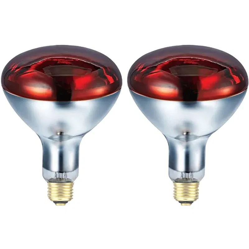 Color: plum, Ships From: Russian Federation - BONGBADA Quartz glass waterproof and explosion-proof E26 E27 Red R40 Infrared Heat Lamp Farm lamp 100W 150W 200W 250W 275W
