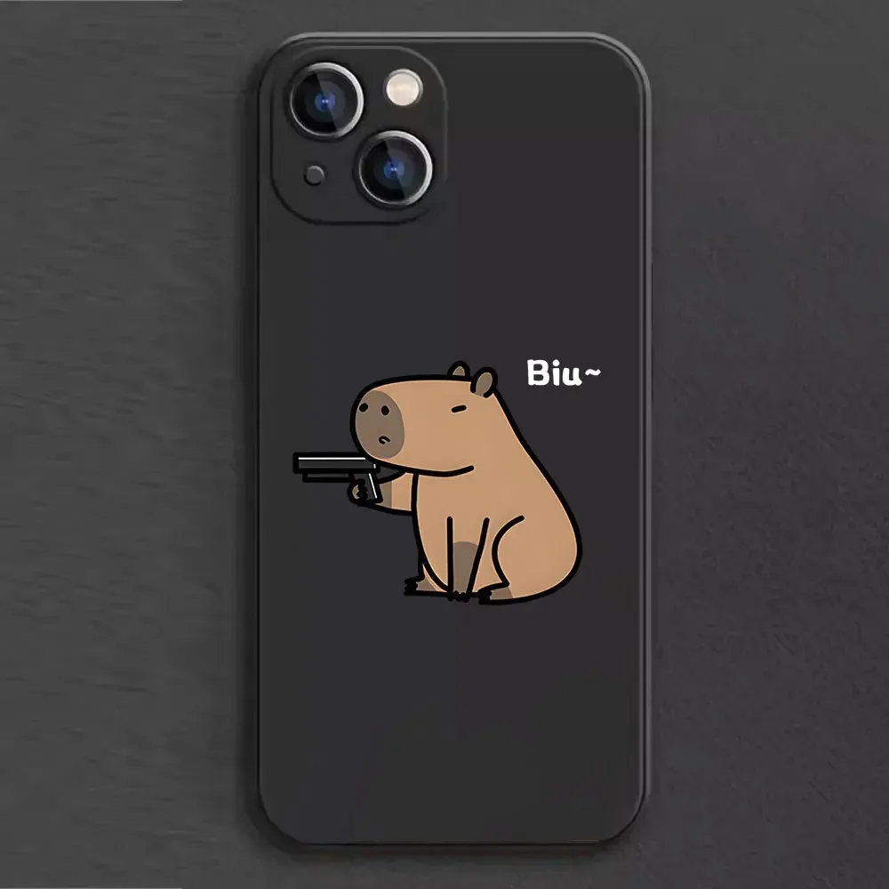 Color: SKY BLUE, Material: TPU - Cartoon Animal Capybara Phone Case For Samsung Galaxy S10 S20 S21 S22 S23 S24 FE Plus Ultra Note 20 Couple Paired Silicone Cover