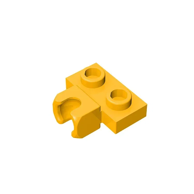 Color: Wood - MOC PARTS GDS-850 Plate, Modified 1 x 2 with Small Tow Ball Socket on Side compatible with lego 14704 pieces of children's toys