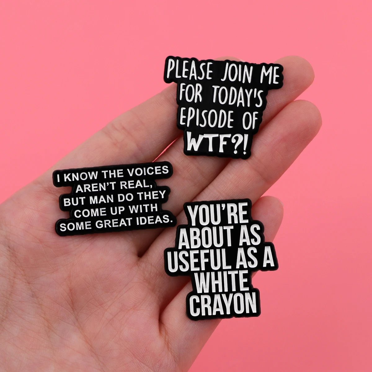 Metal color: Antique Copper Plated - Funny Quotes Enamel Pin loves you Brooch Pines Lapel Pins Badge on Backpack Clothing Accessories Fashion Jewelry Friends Gifts