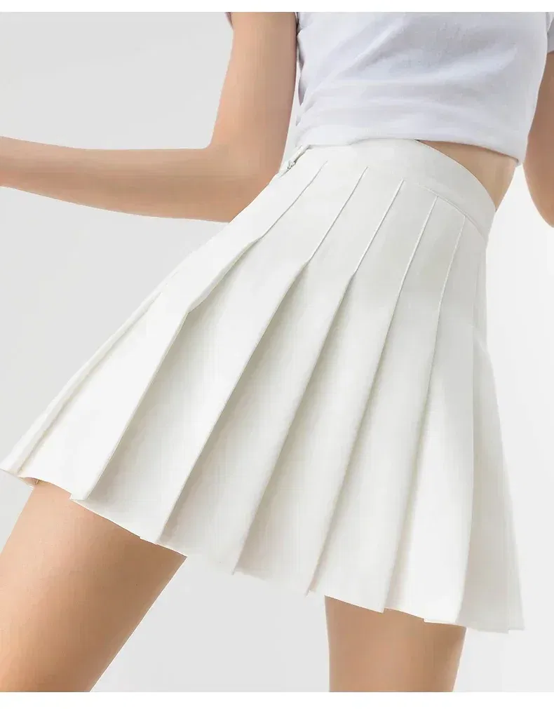 Color: Red, Size: M - High Waist Pleated Skirt Slim A-Line Mini Harajuku Punk Sexy Female Summer Gothic Clothes Korean Fashion Clothing