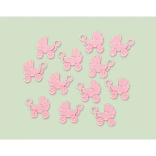 Baby Shower Carriage Favours - Pink (12 units) - Pack of 12