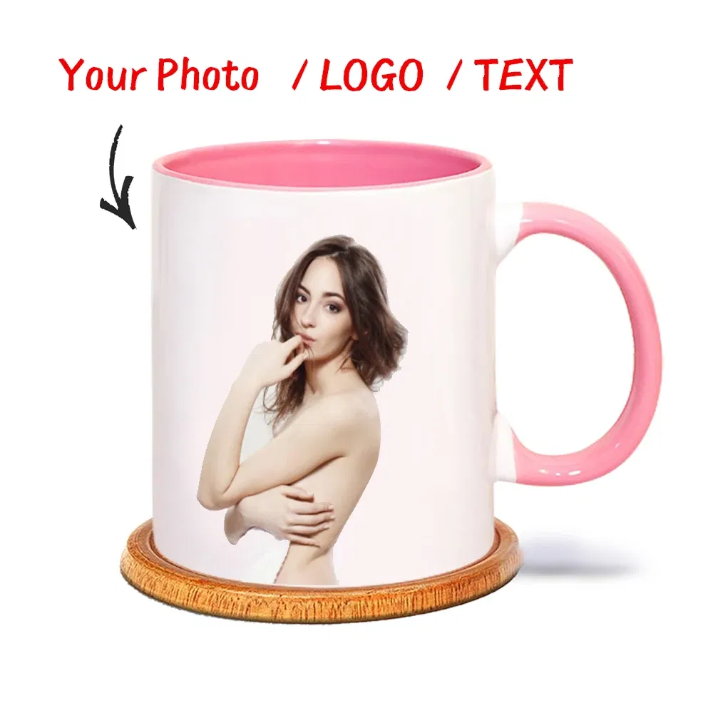 Color: Brown, Capacity: 301-400ml - Personalised Your Photo Mug, Custom NAME IMAGE TEXT Cup,Customize Coffee Mugs, Tea Cups, Mothers day, Wedding Gift 9 COLOURS