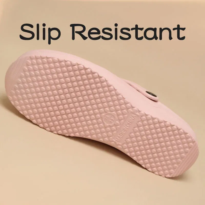 Color: black, Shoe Size: 33.5 - High Quality Scrub Shoes Non-slip Dentist Nursing Clogs Healthcare Service Work Slippers Soft Operating Room Protective Clogs