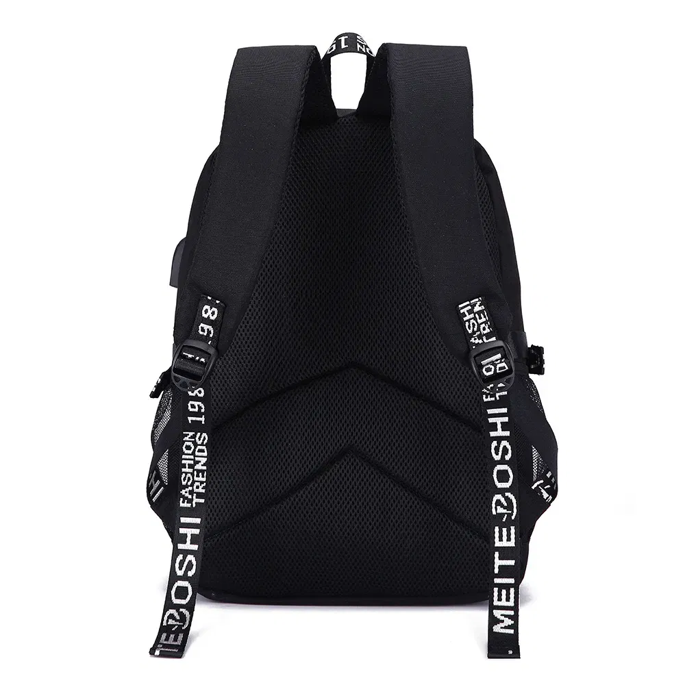 Color: Beige - Hot Jujutsu Kaisen Backpack Men Women USB Charging Laptop Travel Backpack Teenager Student Backpack Casual Mochila