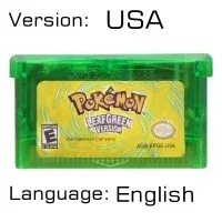 Color: seven - GBA Game 32 Bit Video Game Cartridge Console Card Pokemon Emerald Ruby FireRed LeafGreen Sapphire Multi-language for GBA/NDS