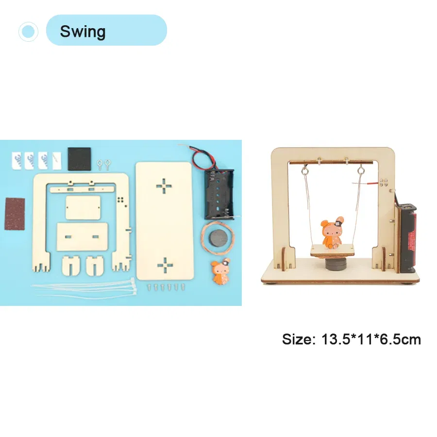 Color: black - DIY Physical Model Science Experiment Educational Toy Handmade Small Production Assembly Craft Technology Project for School Kid