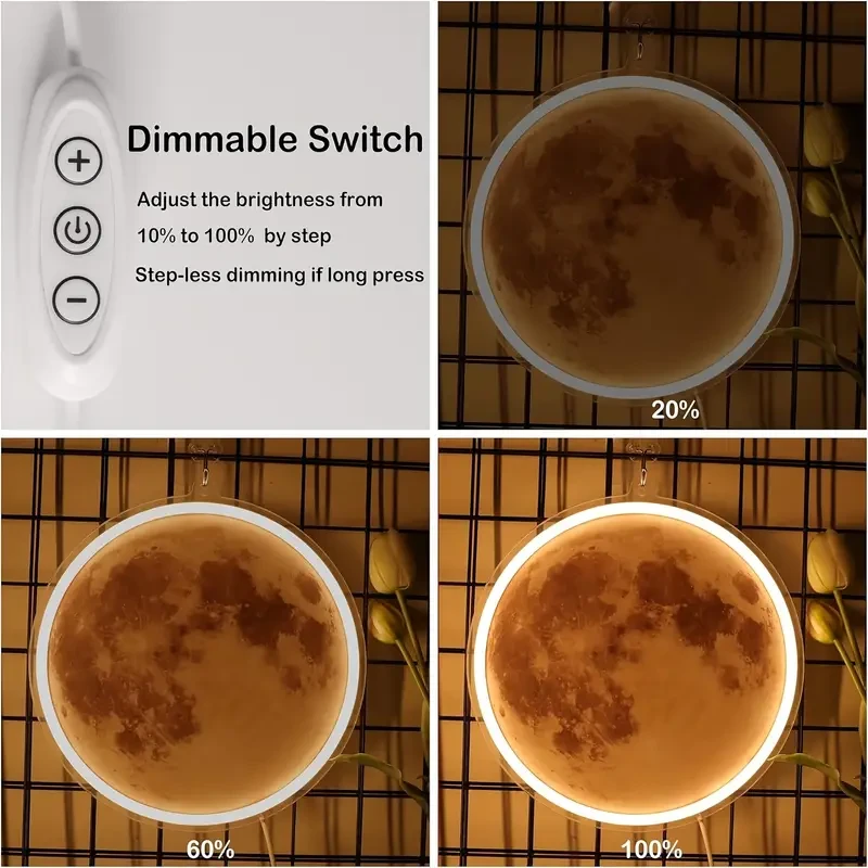 Radiant Moon Neon Sign