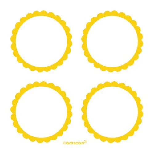 Labels Scalloped - Sunshine Yellow (5 units) - Pack of 5