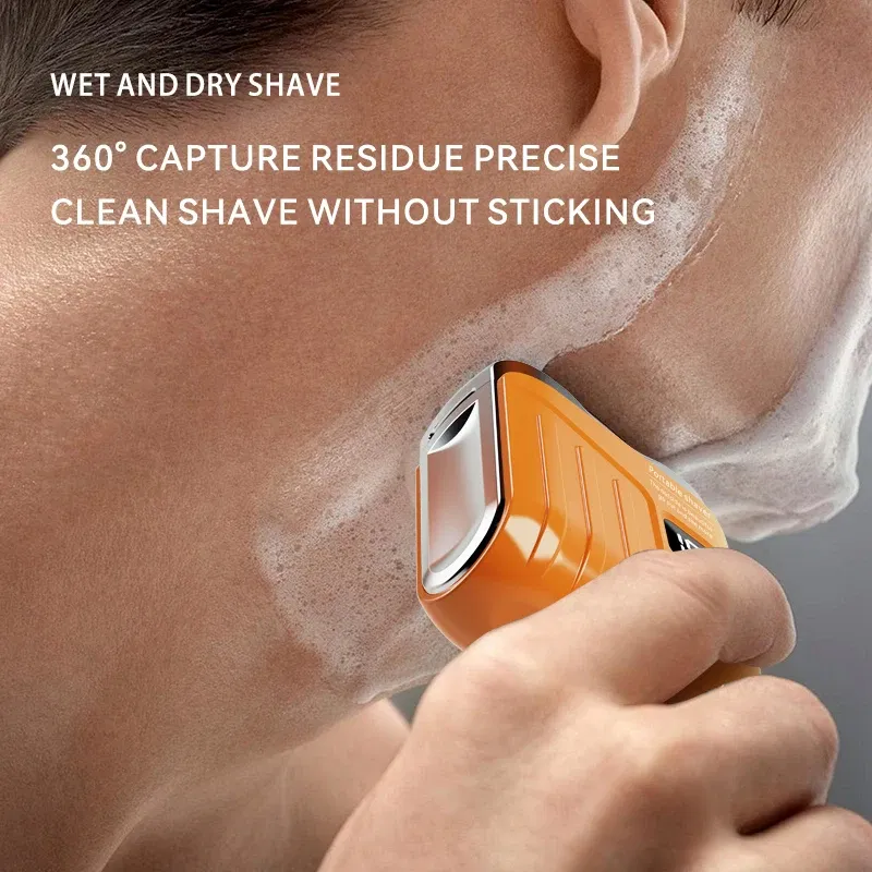 Color: Pink - Xiaomi Electric Smart Shaver Digital Display Mini Dual Blade Rechargeable Shaver Household Car Shaver Powerful Men's Gift Shaver