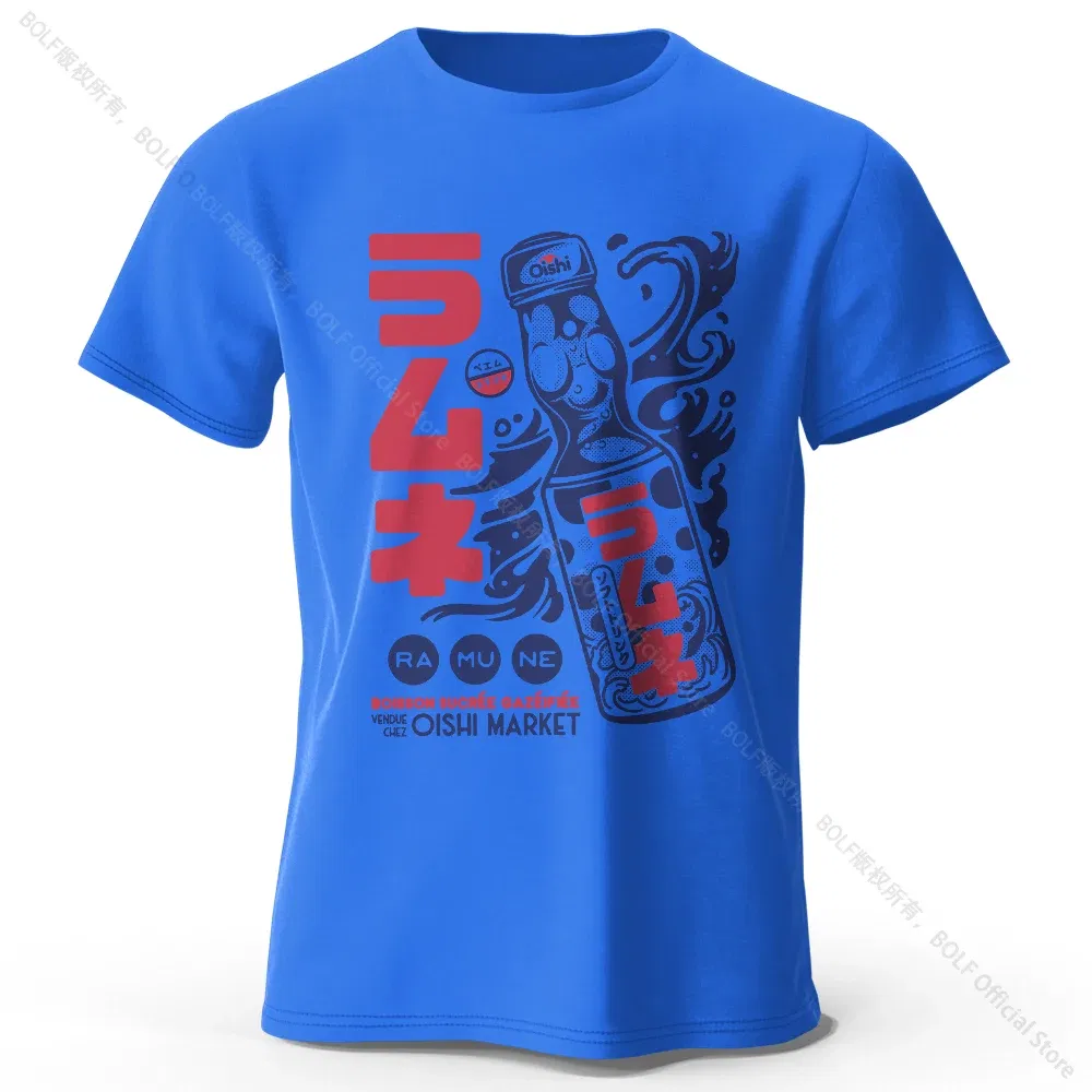 Color: Blue, Size: XXXL - Men's Anime Character Printed 100% Cotton T-Shirt, Soft Fabric Round Neck Short Sleeve Tee, Unisex Harajuku