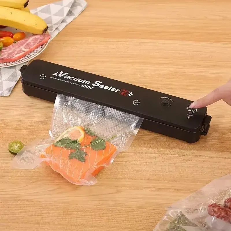 Color: Silver Gray - Automatic packaging machine food vacuum sealing machine portable household vacuum food sealing kitchen helper 220V