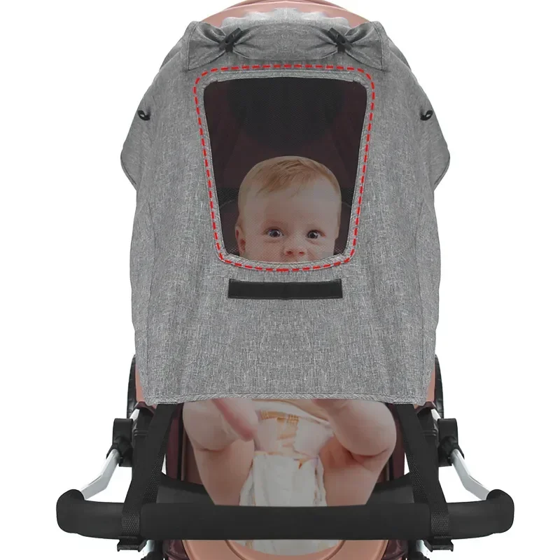 Color: Blue - Universal Baby Stroller Accessories Sun Shade UV Protection Sunshade Carriage Canopy Cover for Prams Infants Car Seat Sun Visor