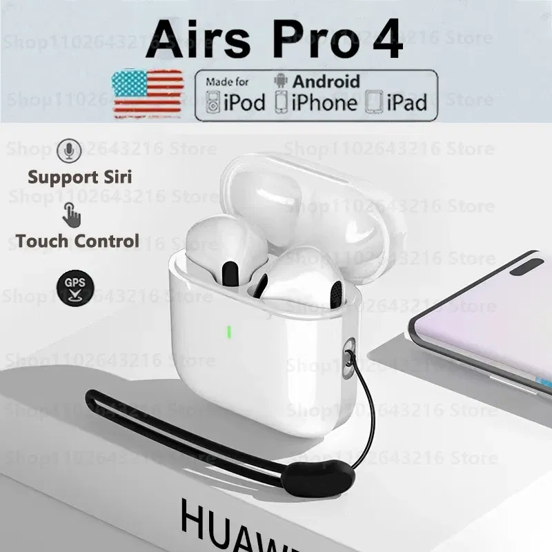 Color: Red - Original Air pro bluetooth earphones Bluetooth 5.3 auriculares Earbuds Gaming Headset For iPhone Apple Xiaomi Android phone