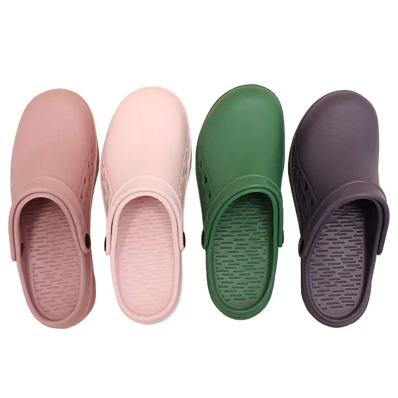 Color: Brown, Shoe Size: 34 - High Quality Scrub Shoes Non-slip Dentist Nursing Clogs Healthcare Service Work Slippers Soft Operating Room Protective Clogs