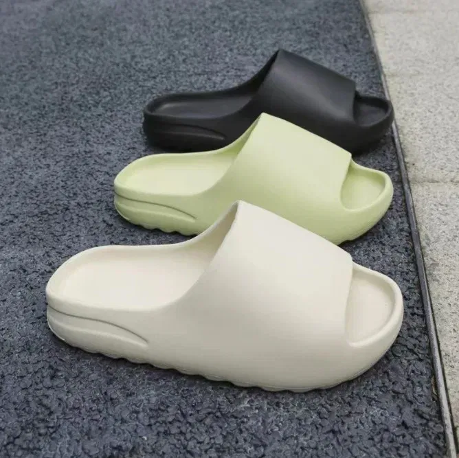 Color: SKY BLUE, Shoe Size: 40-41, Ships From: CHINA - Pallene 2025 New Men's Slippers Thick-sole Comfortable Men Sandals Non-slip Soft Sole Bathroom Slides Concise Light Men Slides