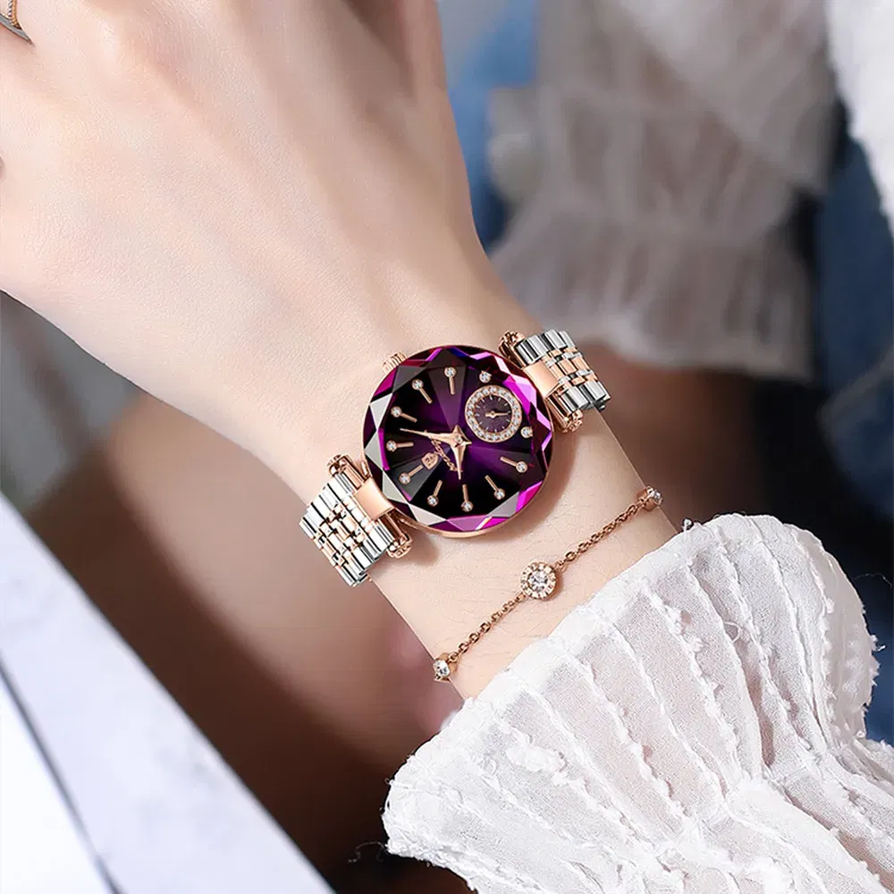 Color: Coffee - POEDAGAR Luxury Woman Wristwatch Elegant Waterproof Stainless Steel Watch for Ladies Dress Diamond Quartz Women's Watches Reloj