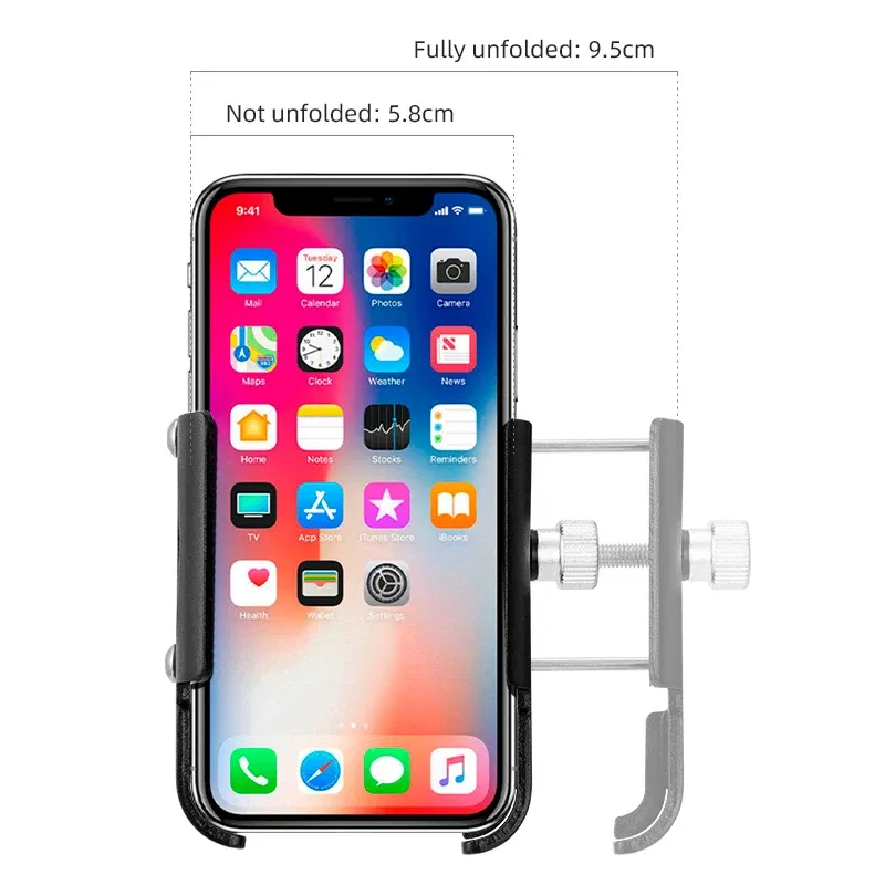 Color: Yellow - Untoom Motorcycle Scooter Phone Mount Stand Bicycle Holder Aluminum Alloy Adjustable Bike Phone Bracket Cycling Accessories