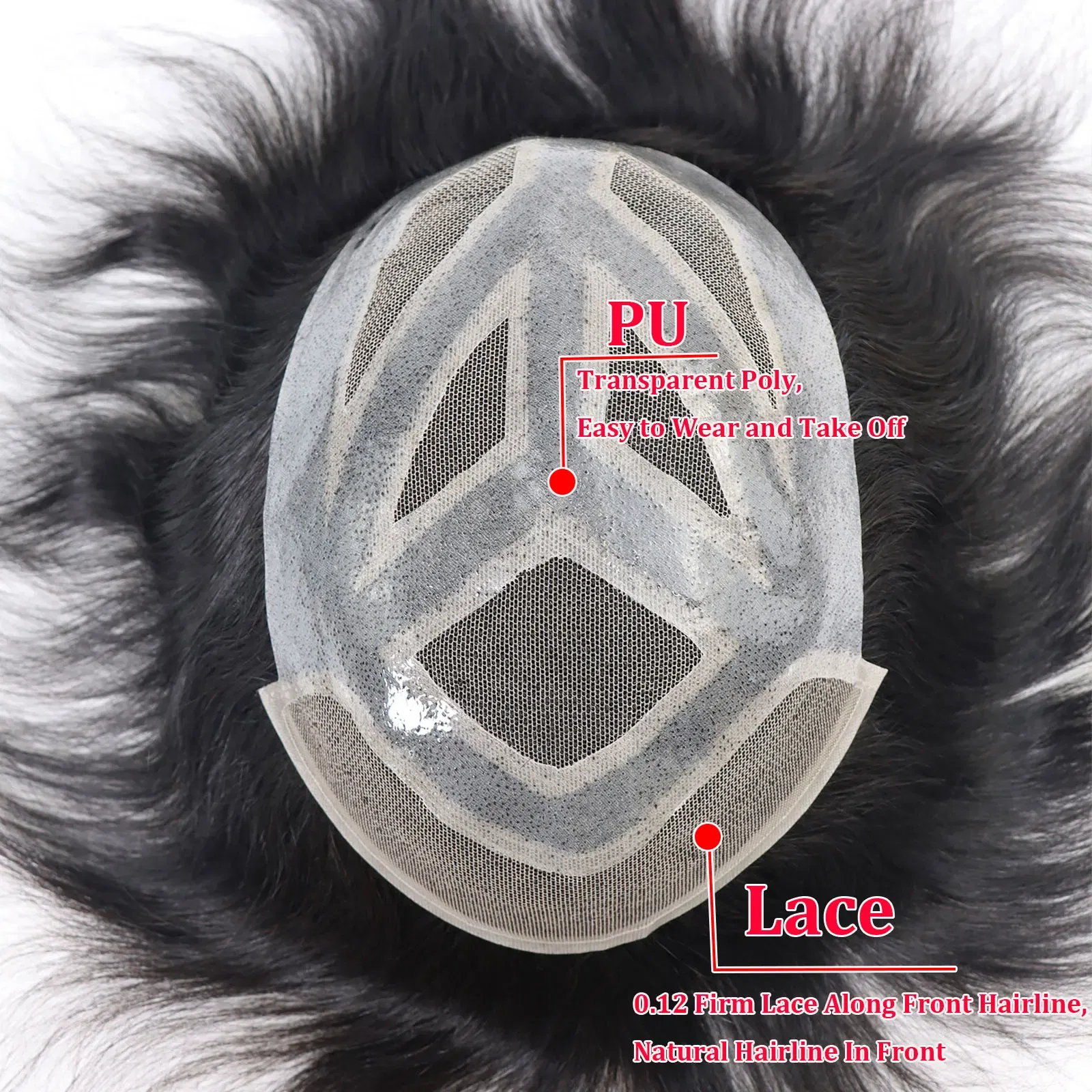 Toupee Color: 20#, Length: 6 inches, Toupee Size: 6x9 - 6*8/ 6*9/ 7*10/8*10 Lace With PU Toupee Men Breathable French Lace Front Men's Wig Human Hair Toupee Men's Replacement Systems