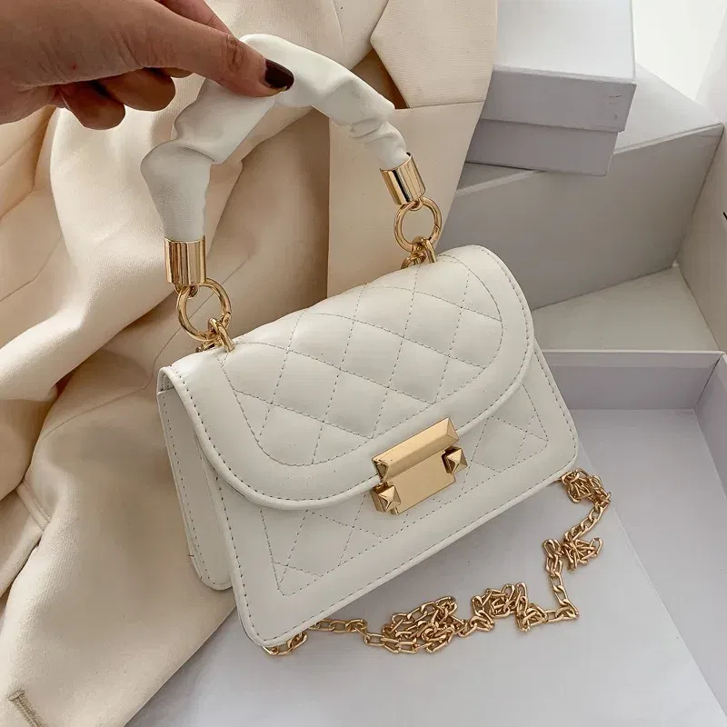 Color: black, Size: Extra Large - Women's Bags Classic Fashion Handbag Small Square Chain Crossbody Bag crossbody bags for women handbags