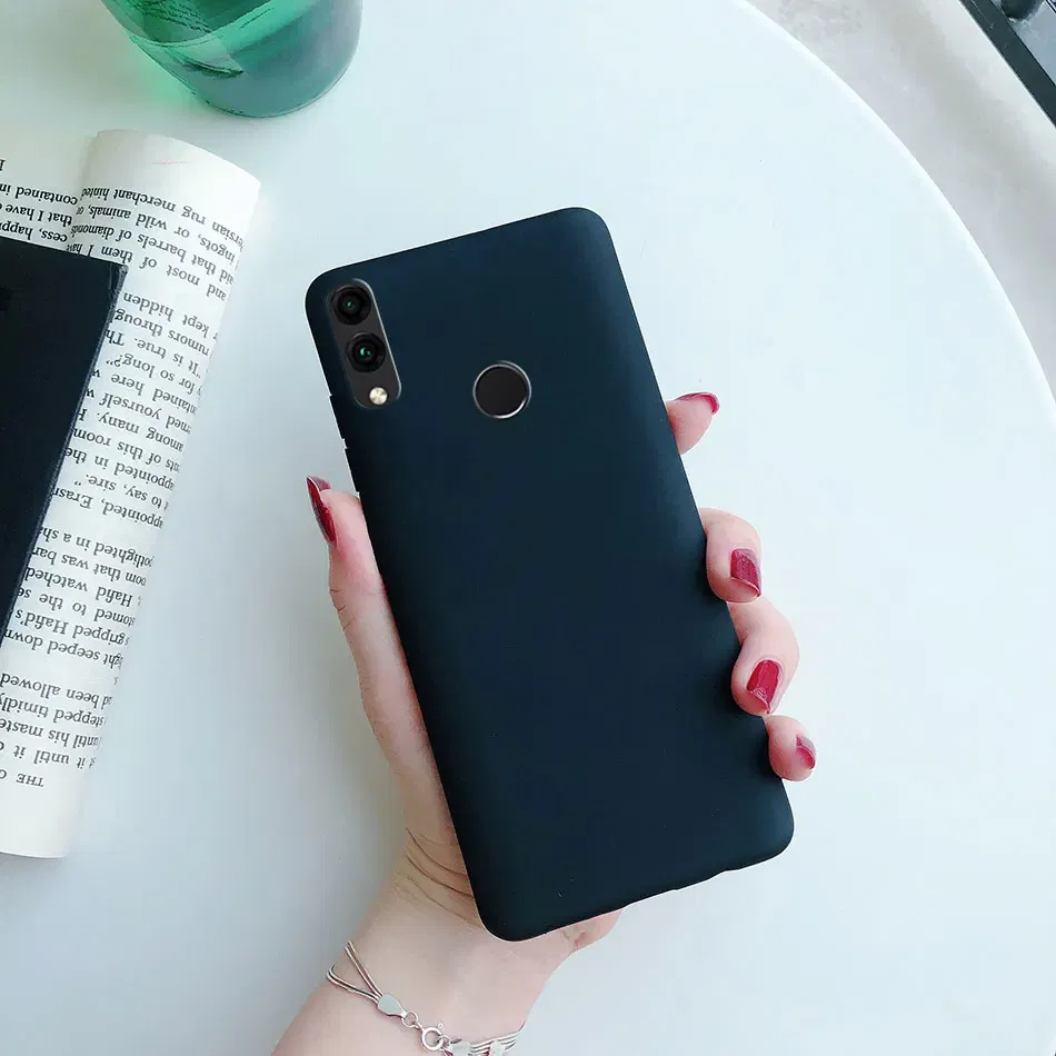 Color: Pink, Material: Neoprene - Matte Soft Fundas for Huawei Honor 8X 8A 8C 8S 9 9A 9X 9C 9S 10 10X 20 lite 20S Mate 10 20 lite Mate 20 Pro Silicone Phone Cases