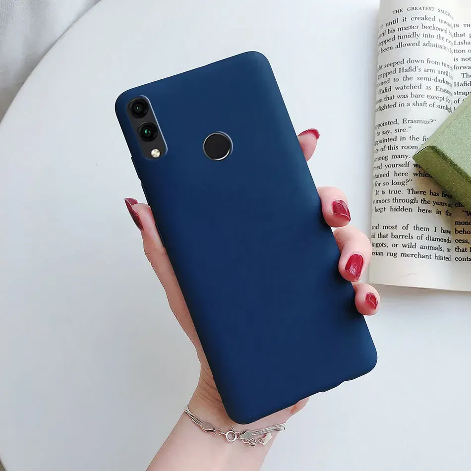 Color: Pink, Material: Neoprene - Matte Soft Fundas for Huawei Honor 8X 8A 8C 8S 9 9A 9X 9C 9S 10 10X 20 lite 20S Mate 10 20 lite Mate 20 Pro Silicone Phone Cases