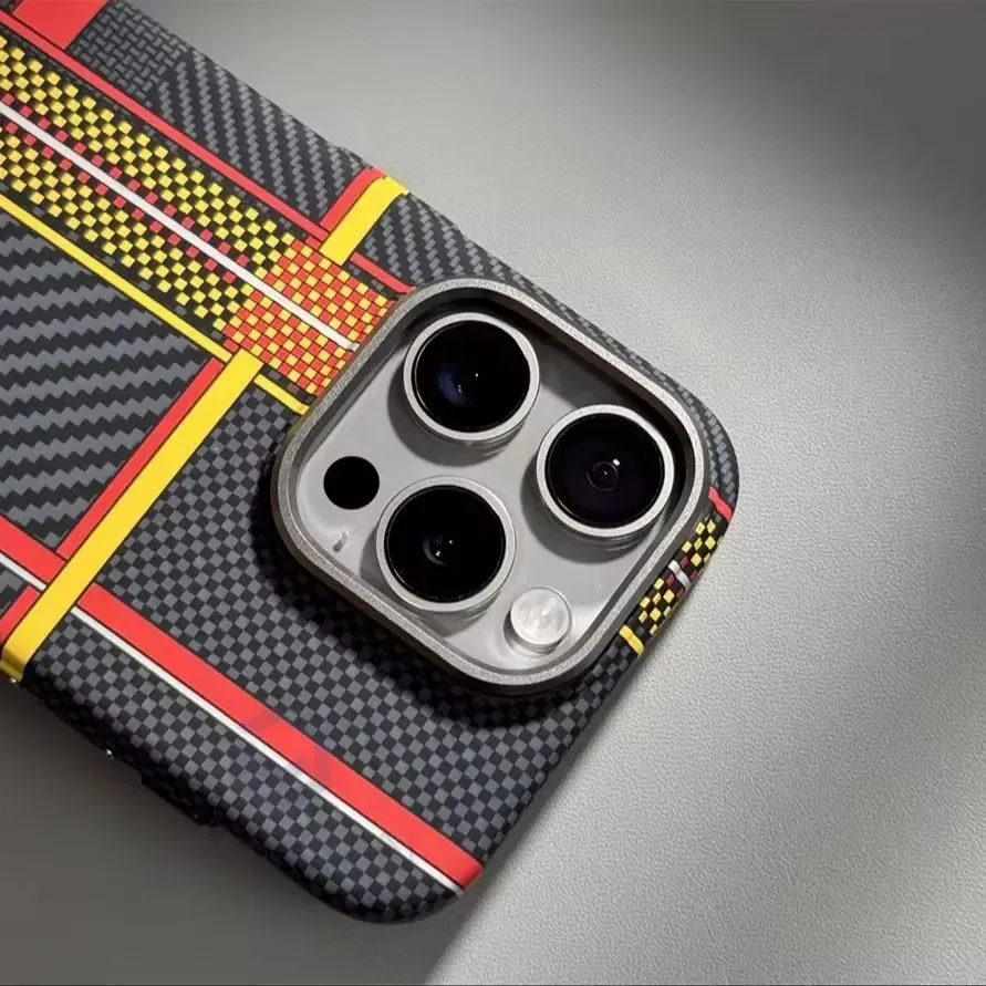 Color: Dark Grey, Material: PP - Luxury Alloy Lens Personalized Pixel 3D Relief Carbon Fibre Pattern Case For iPhone 13 14 15 16 Pro Max Slim Cover For Magsafe