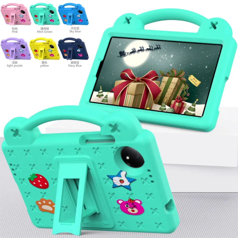 Color: Rose, Size: eleven - Kids EVA Handle Case for Xiaomi Redmi Pad SE 8.7 inch 2024 Shockproof Protective Cute Strawberry Bear Tablet Cover 8.7"