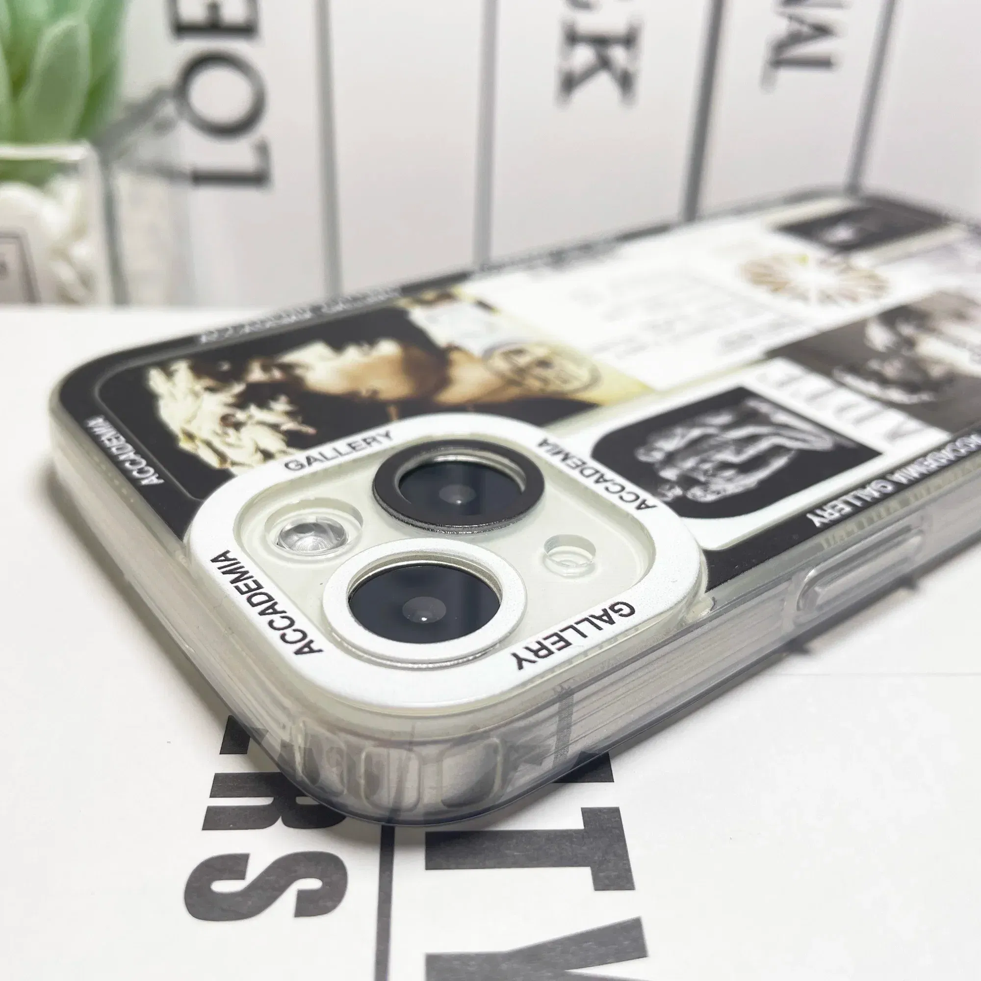 Color: black, Material: Carbon Fiber - Van Gogh David Museum Tickets Stickers Collage Art Phone Case For iPhone 14 13 12 11 Pro Max Mini XS X XR SE 7 8 Plus Soft Cover