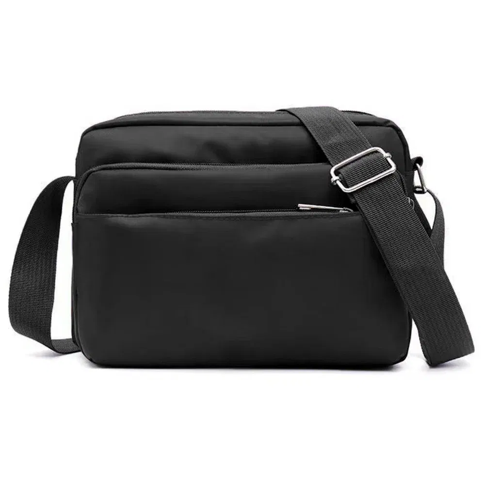 Color: Burgundy - New Fashion Multi-layer Travel Leisure Simple Storage Bag Black Gold Letter Series Printing Pattern One Shoulder Crossbody Bag