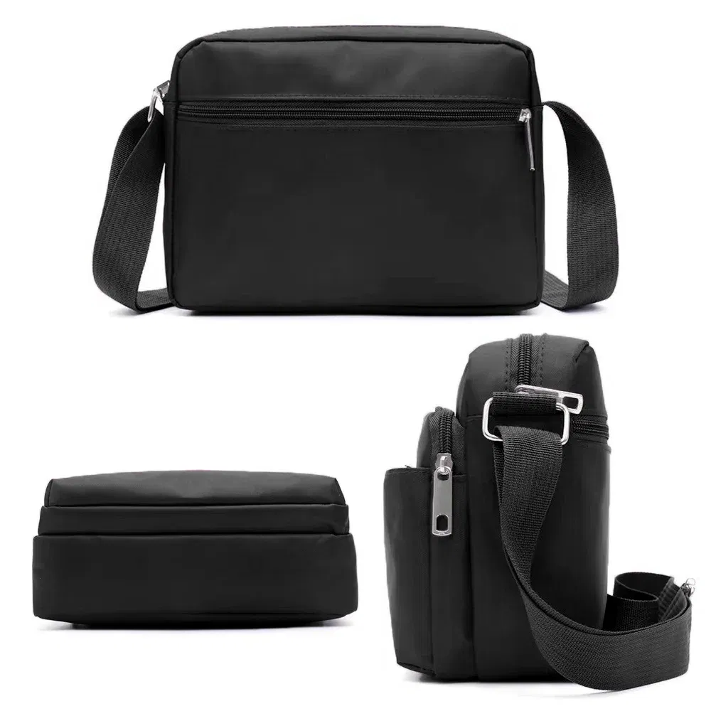 Color: Burgundy - New Fashion Multi-layer Travel Leisure Simple Storage Bag Black Gold Letter Series Printing Pattern One Shoulder Crossbody Bag